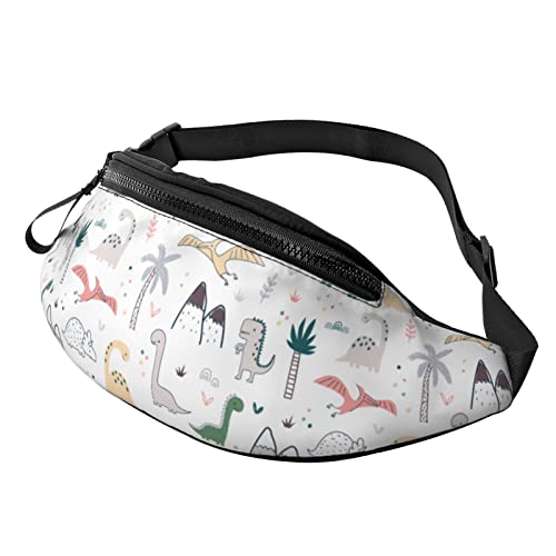 Cartoon Dinosaurier und Palme Umhängetasche Läufer Kleine Hüfttasche Gürteltasche Laufen Hüfttasche Bauchtasche Gürteltasche Sport Schlank Modisch Zum Joggen Wandern Frau von DJNGN