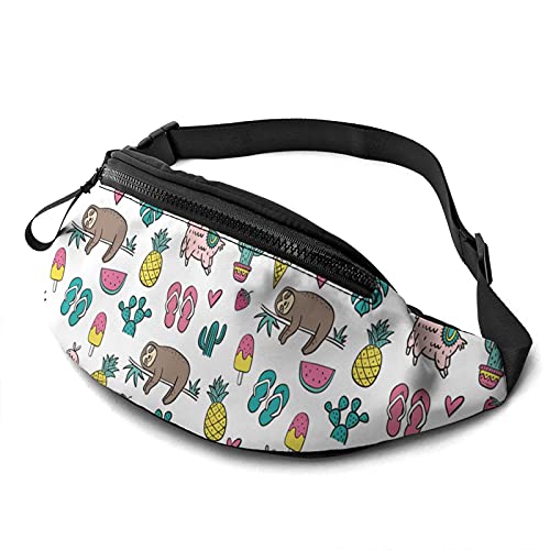 Cartoon-Faultier-Fanny-Pack für Männer und Frauen, Crossbody-Gürteltasche, Gürteltasche für Reisen, Wandern, Laufen, Wandern, Radfahren Cartoon-Faultier-Fanny-Pack für Männer und Frauen, Crossbody-Gürteltasche, Gürteltasche für Reisen, Wandern, Laufen, Wandern, Radfahren von DJNGN