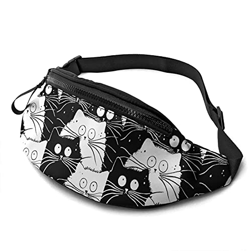 Cartoon-Katze-Gürteltasche mit verstellbarem Riemen Hüftgürteltasche für Männer und Frauen im Freien, Sport, Laufen, Fitnessstudio, Reisen von DJNGN