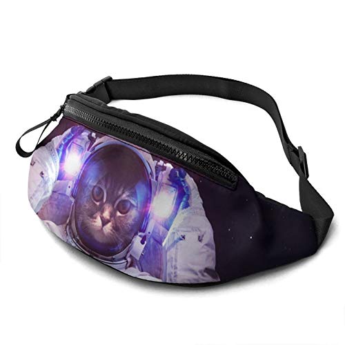 Cat In Outer Space Laufgürtel Gürteltasche für Damen Herren Mode Hüfttasche Verstellbare Gürteltasche für Reisen Wandern Wandern Sport von DJNGN