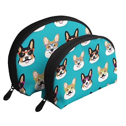 Corgi Brillen Kosmetiktasche, Reise-Clutch-Tasche für Frauen und Mädchen Corgi Brillen Kosmetiktasche, Reise-Clutch-Tasche für Frauen und Mädchen von DJNGN