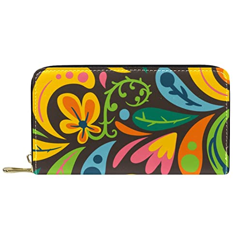 DJNGN Brieftasche Leder Leder Reißverschluss Lange Geldbörse 202 von DJNGN