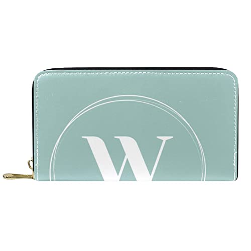 DJNGN Brieftasche Leder Leder Reißverschluss Lange Geldbörse Blume von DJNGN