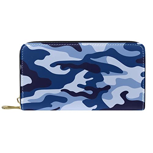 DJNGN Brieftasche Leder Leder Reißverschluss Lange Geldbörse Camouflage von DJNGN