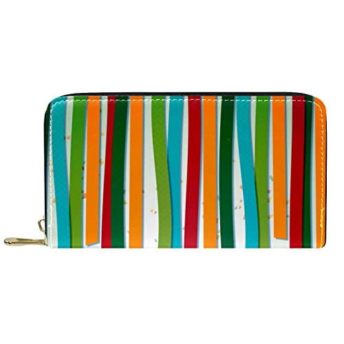 DJNGN Brieftasche für Frauen Clutch Geldbörsen für Frauen Kartenhalter Organizer Leder Geldbörse mit Reißverschluss Bunt von DJNGN