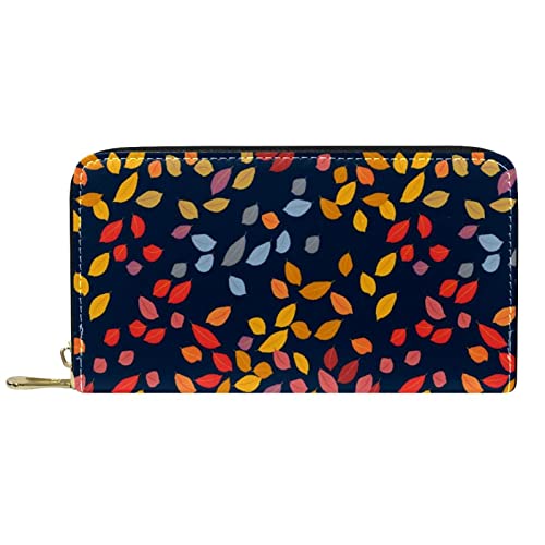 DJNGN Brieftasche für Frauen Clutch Geldbörsen für Frauen Kartenhalter Organizer Leder Geldbörse mit Reißverschluss Bunt von DJNGN