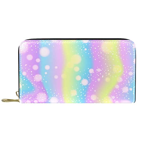 DJNGN Brieftasche für Frauen Clutch Geldbörsen für Frauen Kartenhalter Organizer Leder Geldbörse mit Reißverschluss Bunt von DJNGN