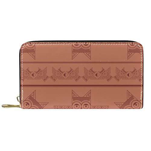 DJNGN Brieftasche für Frauen Clutch Geldbörsen für Frauen Kartenhalter Organizer Leder Geldbörse mit Reißverschluss Fliegende Eulen von DJNGN
