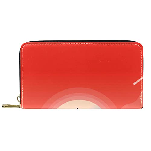 DJNGN Brieftasche für Frauen Clutch Geldbörsen für Frauen Kartenhalter Organizer Leder Reißverschluss Geldbörse Hintergrund von DJNGN