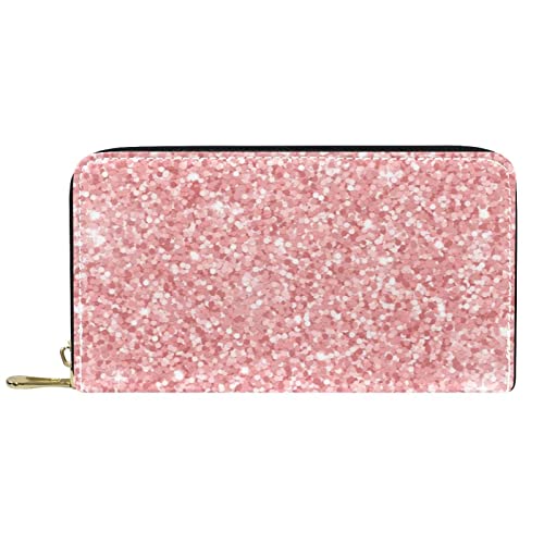 DJNGN Brieftasche für Frauen Clutch Geldbörsen für Frauen Kartenhalter Organizer Leder Reißverschluss Geldbörse Pink von DJNGN