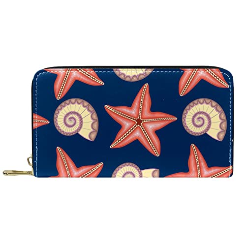 DJNGN Brieftasche für Frauen Clutch Geldbörsen für Frauen Kartenhalter Organizer Leder Reißverschluss Geldbörse Stern von DJNGN