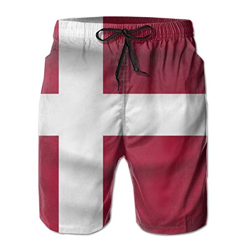 DJNGN Dänemark-Flaggen-Herren-Badehose Wasser-Strand-Shorts mit Taschen von DJNGN
