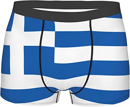 DJNGN Flagge von Griechenland Neue Herrenunterwäsche Atmungsaktive Stretch-Boxershorts Weiche Unterhose Herren-Boxerleggings von DJNGN