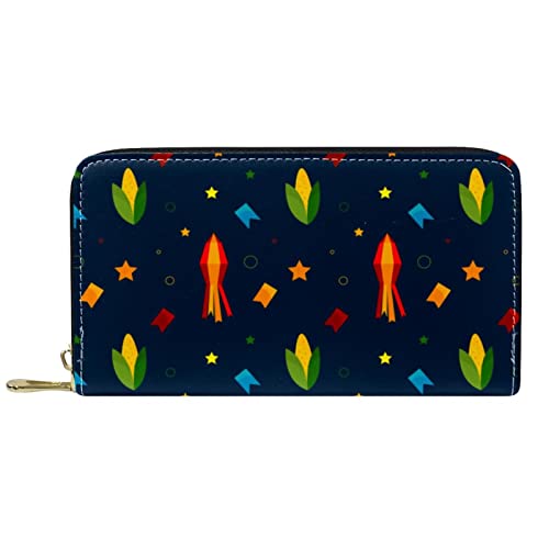 DJNGN Geldbörse Leder Leder Reißverschluss Lange Geldbörse 19 von DJNGN