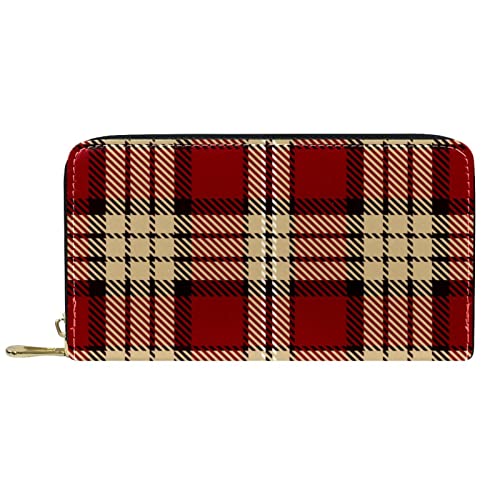 DJNGN Geldbörse Leder Leder Reißverschluss Lange Geldbörse Beige Rot Twill Gürtel DJNGN Geldbörse Leder Leder Reißverschluss Lange Geldbörse Beige Rot Twill Gürtel von DJNGN