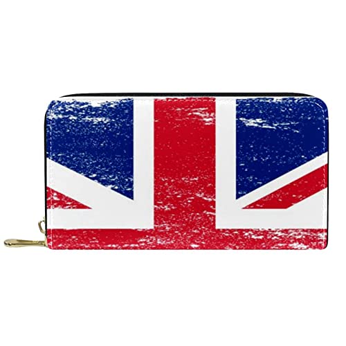 DJNGN Geldbörse Leder Leder Reißverschluss Lange Geldbörse Britische Flagge Grunge DJNGN Geldbörse Leder Leder Reißverschluss Lange Geldbörse Britische Flagge Grunge von DJNGN