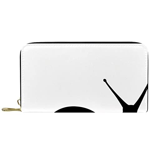 DJNGN Geldbörse Leder Leder Reißverschluss Lange Geldbörse Schnecken von DJNGN