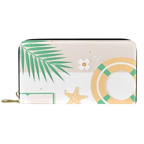 DJNGN Geldbörse für Frauen Clutch Geldbörsen für Frauen Kartenhalter Organizer Leder Reißverschluss Geldbörse Gelb Grün von DJNGN