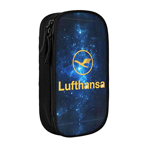 DJNGN Lufthansa Federmäppchen für Teenager, Jungen, Mädchen, Federmäppchen, Make-up, kleine Kosmetiktasche, Stifte, Schreibwaren, Aufbewahrungsbox, Organizer, Tasche für Erwachsene, College, Büro von DJNGN