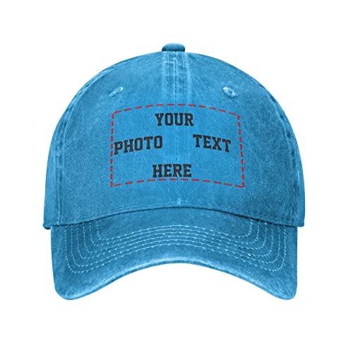 DJNGN Personalisierte Cowboyhüte mit Ihrem Text, Foto, benutzerdefinierte Baseballmütze, Verstellbarer Sommer-Sonnenhut, Sandwich, Papa, Hüte, Geschenk für Männer und Frauen von DJNGN