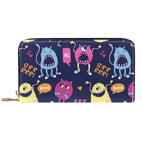 DJNGN Portemonnaie Leder Leder Reißverschluss Lange Geldbörse Apparition Multi Dance von DJNGN