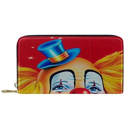 DJNGN Portemonnaie Leder Leder Reißverschluss Lange Geldbörse Zirkusrot von DJNGN