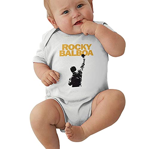 DJNGN Rocky Balboa Infant Romper Warm Baby Jersey Creeper Bodysuit Gedruckte Onesies Weiß von DJNGN