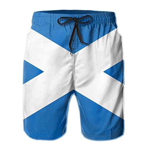 DJNGN Schottland-Flaggen-Herren-Badehose, schnell trocknende Badeshorts, lässige Strand-Board-Shorts, Badebekleidung von DJNGN
