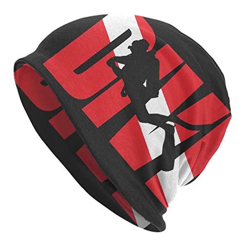 DJNGN Scuba Dive Erwachsene Unisex Strickmütze Baggy Cap Hedging Head Hat Beanie Cap von DJNGN