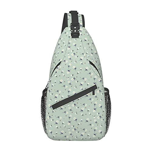 Daisy Flowers Umhängetasche, Brusttasche, Tagesrucksack, Umhängetasche für Reisen, Sport, Laufen, Wandern von DJNGN