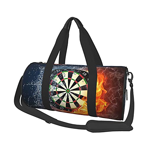 Dart Board Target Ice Fire Reise-Seesäcke, Fitnessstudio, Sportgepäck, große Reise-Einkaufstasche, Übernachtungs-Wochenendtaschen für Männer und Frauen von DJNGN