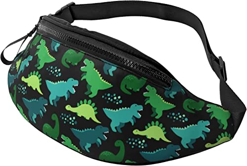 Dinosaurier Lässige Gürteltasche für Männer und Frauen, Verstellbarer Gürtel, Gürteltasche für Reisen, Wandern, Radfahren, Laufen, Festival, Rave von DJNGN