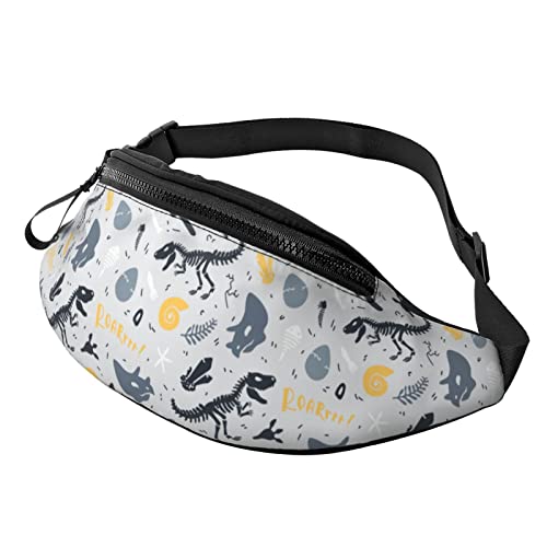 Dinosaurier-Skelett und Fossilien Umhängetasche Läufer Kleine Hüfttasche Gürteltasche Laufen Hüfttasche Bauchtasche Gürteltasche Sport Schlank Modisch Zum Joggen Wandern Frau von DJNGN