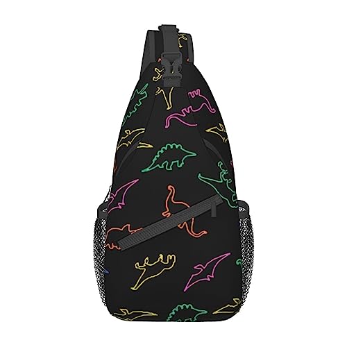 Dinosaurier-Sling-Rucksack, Reise-Crossbody, lässig, Brust-Umhängetasche, modische Gürteltasche Dinosaurier-Sling-Rucksack, Reise-Crossbody, lässig, Brust-Umhängetasche, modische Gürteltasche von DJNGN