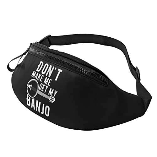 Don't Make Me Get My Banjo Gürteltasche Verstellbare Reise-Brusttasche für Männer und Frauen, Outdoor-Lauf-Gürteltasche von DJNGN