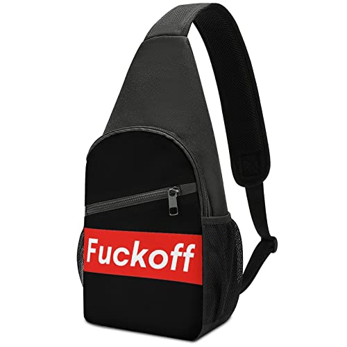 FCK Off Umhängetasche, leicht, mit einem Riemen, Umhängetasche, für Reisen, Wandern, Tagesrucksack von DJNGN