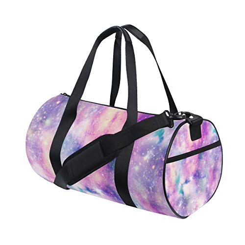 Fashion Galaxy Starry Print Gym Duffel Bag Canvas Travel Weekender Gepäck Handtasche für Männer Frauen Sport und Übernachtung von DJNGN