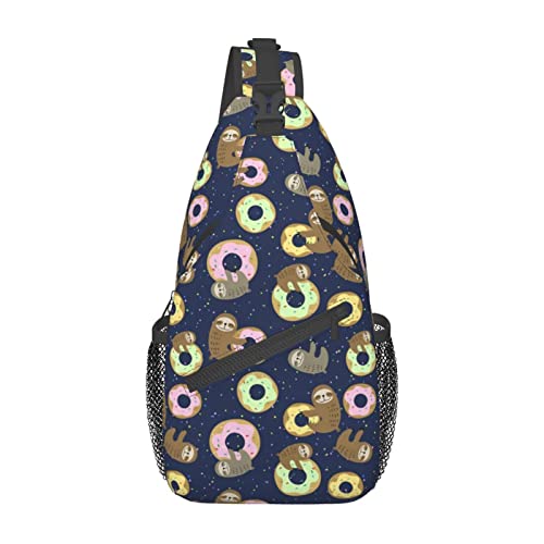 Faultier-Donut-Rucksack, Brusttasche, Umhängetasche, Fitnessstudio, Radfahren, Wandern, Reisen, Tagesrucksack für Männer und Frauen von DJNGN