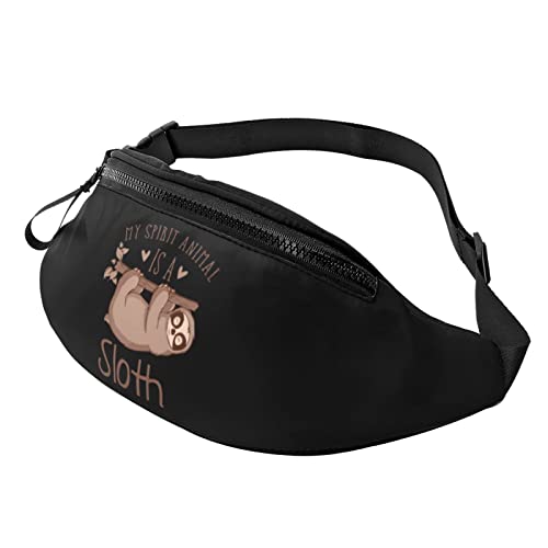 Faultier My Spirit Animal Gürteltasche Herren und Damen Verstellbare Reise Brusttasche Outdoor Laufen Gürteltasche von DJNGN