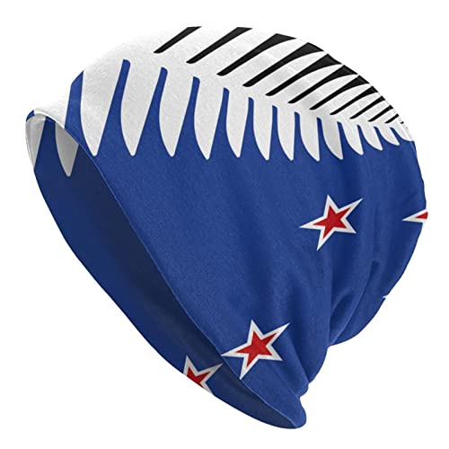 Flag of New Zealand Beanie Mützen Totenkopfmütze Erwachsene Strickmütze Weiche Balaclava Baggy Hat Outdoor für Herren Damen von DJNGN