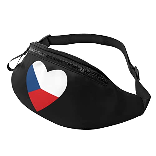 Flagge der Tschechischen Republik Herz Lässige Gürteltasche Männer und Frauen Freizeit Sport Gürteltasche Sporttag Übungsgeschenk von DJNGN