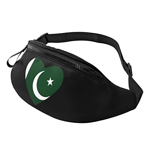 Flagge von Pakistan Herz Lässige Gürteltasche Männer und Frauen Freizeit Sport Gürteltasche Sporttag Übungsgeschenk von DJNGN