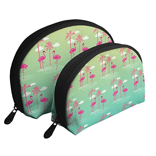 Flamingo-Vogel-Kosmetiktasche, Reise-Clutch-Tasche für Frauen und Mädchen von DJNGN