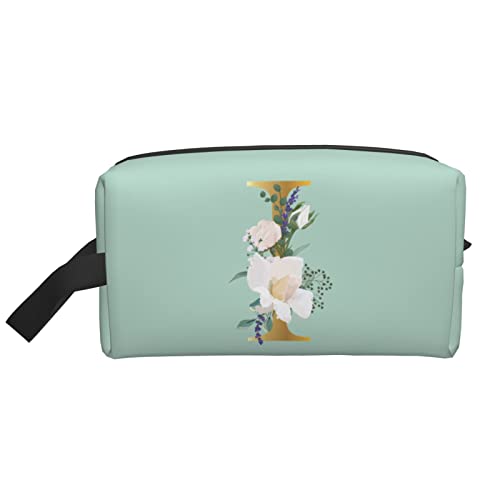 Flower Lette I Make-up-Tasche, Reise-Toilettenartikel, Make-up-Organizer, große Kapazität, tragbar, Reise-Kosmetiktaschen für Frauen, Mädchen, Mintgrün von DJNGN