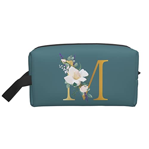 Flower Lette M Make-up-Tasche Reise-Toilettenartikel Make-up-Organizer Reise Große Kapazität Tragbare Reise-Kosmetiktaschen für Frauen Mädchen Grün von DJNGN