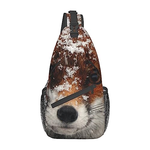 Fox Snow Herren-Sling-Rucksack, Reise-Wander-Tagestasche, Umhängetasche. von DJNGN