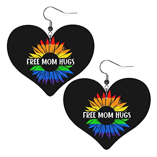 Free Mom Hugs Lgbtq Pride Month Lederohrringe für Frauen, baumelnder Ohrring, Tropfenanhänger mit Haken, Geschenke für erwachsene Mädchen Free Mom Hugs Lgbtq Pride Month Lederohrringe für Frauen, baumelnder Ohrring, Tropfenanhänger mit Haken, Geschenke für erwachsene Mädchen von DJNGN