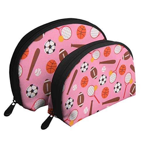 Fußball-Kosmetiktasche, Reise-Clutch-Tasche für Frauen und Mädchen von DJNGN