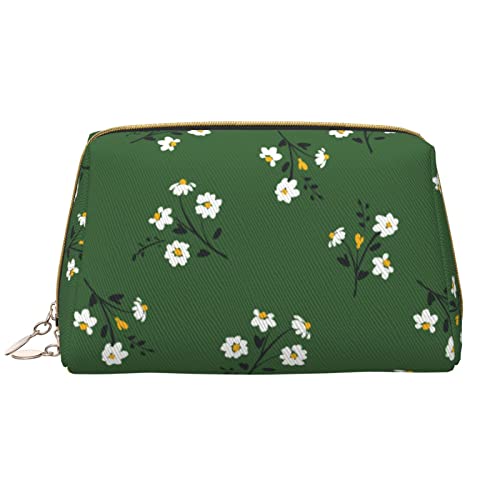 Große Kosmetiktasche, Reise-Kosmetik-Organizer, Leder, tragbar, wasserdicht, mit Reißverschluss, Make-up-Tasche für Frauen und Teenager-Mädchen, Daisy von DJNGN