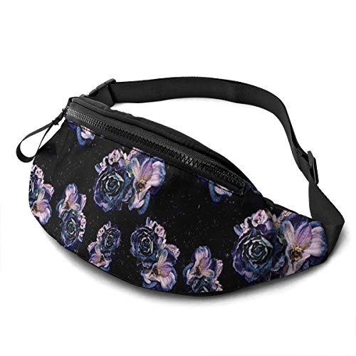 Gürteltasche für Männer und Frauen, Blumenmuster, Hüfttasche mit Gürtel, verstellbare Umhängetasche, Umhängetasche, Brusttasche für Reisen, Wandern, Radfahren, Laufen Gürteltasche für Männer und Frauen, Blumenmuster, Hüfttasche mit Gürtel, verstellbare Umhängetasche, Umhängetasche, Brusttasche für Reisen, Wandern, Radfahren, Laufen von DJNGN
